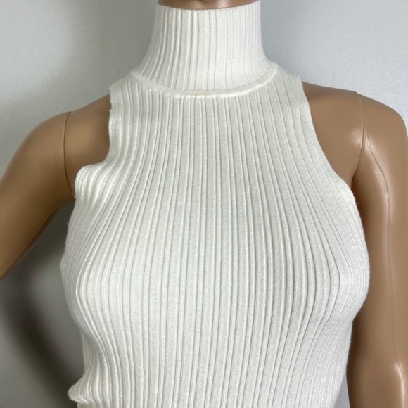 RAMY BROOK WHITE SLEEVELESS RIBBED TOP - Picture 3 of 9